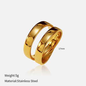 Wholesale Minimalist Statement Chunky <strong>Thick</strong> Waterproof 18K Gold Plated Pvd Stainless Steel Fashion Jewelry <strong>Rings</strong> for Women - Product Image 5
