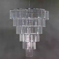 Style européen nouvelle bande de glace acrylique lampe lustre en cristal mariage Banquet salle plafond décoration pendentif