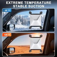 Support de voiture Starlink Mini - Support à ventouse métallique pour antenne double faisceau, 4 ventouses sous vide, sans perçage, pour fixation sur verre intérieur de voiture