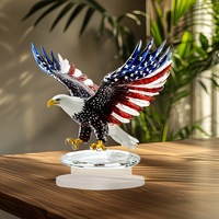 Decoraciones modernas de acrílico plano 2D para sala de estar, pancarta de Águila del Día DE LA Independencia transfronteriza, decoraciones creativas de plástico para todos los días