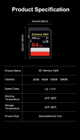 Carte mémoire numérique sécurisée haute vitesse 200 Mo/s Extreme Pro UHS-I personnalisable 32 Go 256 Go pour carte MP4 de téléphone portable avec caméra 4K