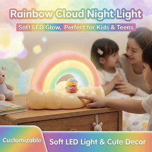 Lampe LED Nuit Arc-en-ciel en ABS <span class=keywords><strong>pour</strong></span> Chambre d'Enfant, Lumière Décorative de Chevet à Changement de Couleur et Commande Tactile <span class=keywords><strong>pour</strong></span> Enfants - Product Image 2