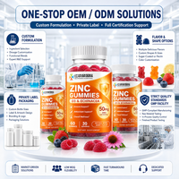Fabrication sur mesure OEM ODM sous marque privée : Gummies de zinc D3 Échinacée pour le soutien immunitaire 50 mg, 60 Gummies – Fabrication par contrat