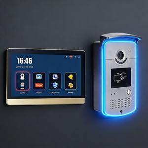 กริ่งประตูวิดีโออัจฉริยะ Tuyasmart <span class=keywords><strong>SIP</strong></span>/IP หน้าจอสัมผัส 7 นิ้ว พร้อมอินเตอร์คอม WiFi สาย Cat5 รองรับ OEM สำหรับอาคารหลายชุด - Product Image 1