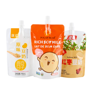 Feiao personnalisé imprimé de qualité alimentaire réutilisable Doypack pochette à bec debout pour bière jus thé lait boisson emballage de boisson liquide - Product Image 1