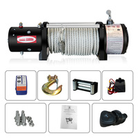 Cabrestante Eléctrico de 12000 LB y 12V con Control Remoto Inalámbrico |   Winche de Rescate Todoterreno para Autos/Camionetas/SUV/Winche de Remolque y Tracción de Uso Pesado