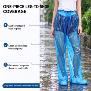 Pantaloni <span class=keywords><strong>Antipioggia</strong></span> per Bambini Usa e Getta, Vendita all'Ingrosso, Copriscarpe Impermeabili per Eventi - Product Image 3