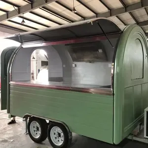 Trailer de comida de rua equipado com forno de churrasco, espremedor, máquina de café, forno de cachorro-quente, preço de fábrica, carrinho de comida móvel