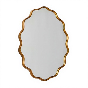 Round Aluminium cast Gold Wall Mirror Classic Style Luxury Creative Mirror For Home Decoration Wall Mirror Frame Design - Product Image 2