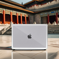 Penutup pelindung transparan, Anti gores Anti jatuh Anti guncangan untuk Apple MacBook Pro 13.3 inci desain casing Laptop