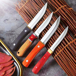 Cuchillo mongol para cortar carne, cuchillo de mango afilado, cuchillo de tracción manual, cuchillo portátil para cortar carne para pícnic al aire libre, cuchillo artesanal para carne de cordero - Product Image 1