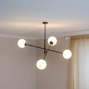 Lampe à suspension d'art en fer boule de verre avec design minimaliste, chambre à coucher, bureau, café, luminaires décoratifs - Product Image 6