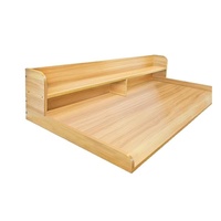 Plateau de comptoir et support en bois à double niveau pour machine à laver avec étagère de rangement multifonctionnelle et minimaliste