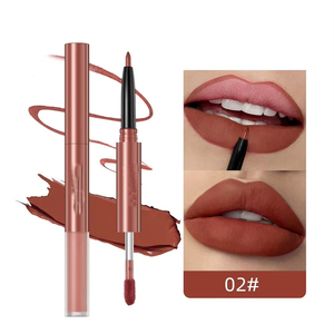 ลิปสติก MLM Private Logo 2 in 1 เนื้อแมทกำมะหยี่ พร้อมลิปกลอส บำรุงริมฝีปาก ติดทนนาน - Product Image 3