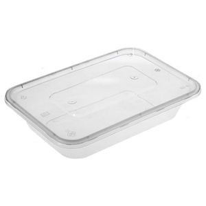 Disposable 1500ml Food Packaging <b>Containers</b> Transparent Fruit Rice Rectangular PP Plastic Take Out Lunch Boxes With Lid - Product Image 1