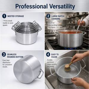 Conjunto de Utensílios de Cozinha de Luxo Coreano Japonês Moderno, Panela de Sopa Hot <span class=keywords><strong>Pot</strong></span> e Ramen, Conjunto de Panelas de Alumínio para Cozinhar - Product Image 3