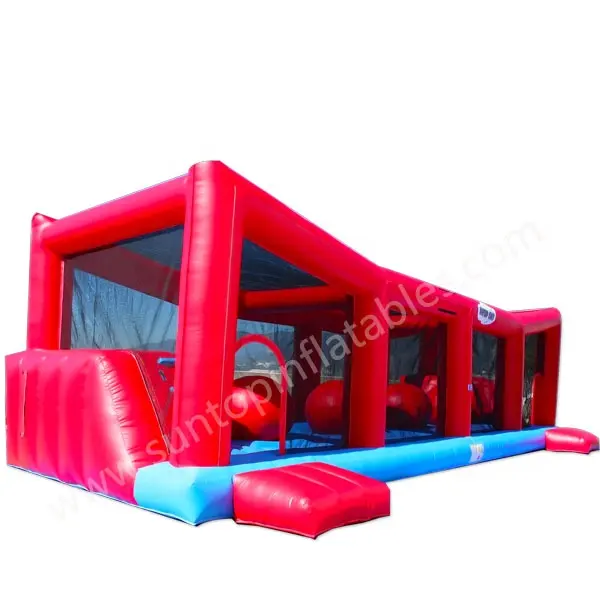 high quality inflatable wipeout obstacle game big balls leaps and bounds inflatable obstacle course games for kids