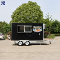 Petite remorque alimentaire mobile, chariot de vente de bubble tea et de crème glacée, camion de café, cuisine mobile entièrement équipée, remorque de concession