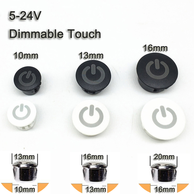 Factory Price DC3.7V-24V Touch On/off+Stepless Dimming Touch Sensor Control Switch Led Mirror Dimmer