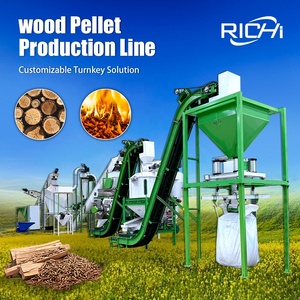 2025 thiết kế mới 3-4 tấn mỗi giờ hoàn thành gỗ thông lúa mì cám hoàn toàn gỗ PELLET Mill dòng máy với Hammer Mill - Product Image 1