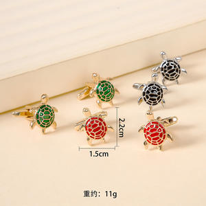 パーソナライズされた動物エナメルカフリンクスシルバーゴールドメッキウミガメスーツシャツ用ウェディングビジネス卒業ギフト - Product Image 6