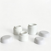 Pot en verre cosmétique de haute qualité 20g 30g 50g, pot de rangement en verre opale blanc, pot en verre rond cosmétique avec couvercle champignon blanc