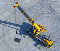 Grue tout-terrain XCA250G7-1E de 250 tonnes, portée 48 m, flèche 84 m, la mieux notée pour l'installation et l'entretien de turbines éoliennes