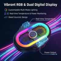 Refroidisseur de téléphone magnétique à semi-conducteurs en gros 15W avec charge sans fil, affichage numérique RGB pour gaming et streaming en direct (iPhone et Android)