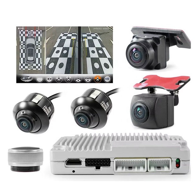GreenYi 360° 3D Car Multi-angle Camera Super Panoramic DVR SVM Bird Eye Surround View Parking System AHD -compatible VGA