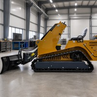 Mini-chargeuse compacte sur chenilles Hanhui 390 avec moteur 25 CV, direction assistée, forte puissance de levage, pour aménagement paysager et location