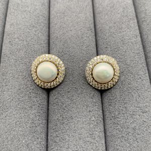 Pendientes de tuerca de moda para mujer de alta calidad Perla de agua dulce con chapado en oro Hipoalergénico y <span class=keywords><strong>no</strong></span> experimenta cambio de color - Product Image 4