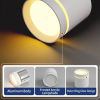 Plafonnier LED Moderne en Aluminium IP44 3000K/4000K/6000K Réglable pour Chambre, Cuisine, Salle de Bain - Luminaire Panneau Plat