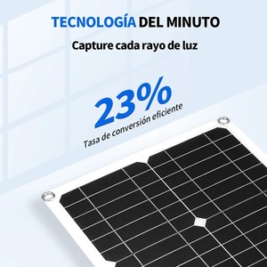 Panneaux solaires semi-flexibles 20W 18V, monocristallins en silicium, chargeur solaire pour batteries 12V, utilisation en camping-car, bateau, voiture, marine - Product Image 4