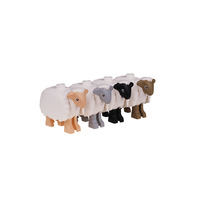 Bloques de Construcción MOC, Animales de Granja, Lindo Modelo de Oveja Cordera, Ladrillos de Plástico Educativos para Ensamblar, Juguete para Niños