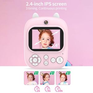 P2 Kinder Sofort druck kamera Cartoon Thermal Inkless Print Kamera HD Dual Digital kamera Handy Computer Übertragung - Product Image 4