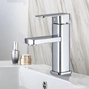 Grifo de Lavabo de Acero Inoxidable, Monomando, de un Solo Orificio, Montado en el Tapa del Lavabo, Moderno, para Baño - Product Image 1