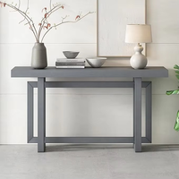 Mobilier de salon moderne Table d'appoint de couloir noire Table console étroite en bois