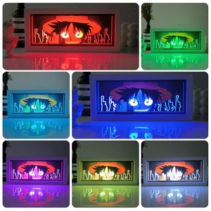 Boîte à lumière LED 3D en acrylique avec cadre, motif dessin animé Luffy Sasuke, RGB, pour collection <span class=keywords><strong>DBZ</strong></span>, éclairage LED, emballage inclus - Product Image 5