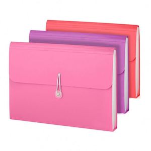 13 Pockets A4 Paper <b>Document</b> Organizer Expanding File <b>Folders</b> Accordion File Holder with Elastic Buckles Closure - Product Image 2