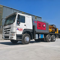 Foreuse de puits de forage montée sur camion avec compresseur d'air