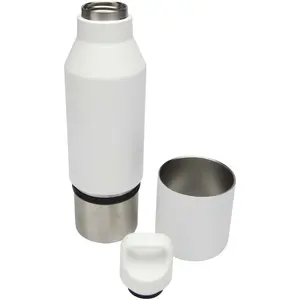 Botella térmica de 600 ml de acero inoxidable reciclado certificado RCS con taza de 300 ml Odessy - Product Image 3