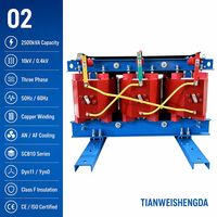 2500kVA 10kV Tiga Fasa 380V/11KV 6KV Harga Pabrik Langsung Transformator Distribusi Tipe Kering