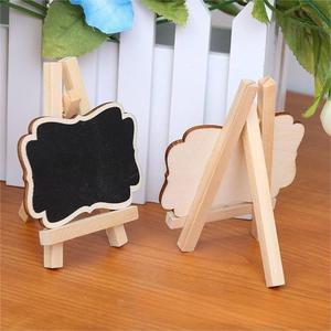 Mini Pizarra de Madera de Doble Cara Borrable, Letreros con Forma Irregular de Casa, Flor, Ola, Número de Mesa, <span class=keywords><strong>para</strong></span> Cafetería, Boda - Product Image 5