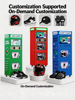 Distributeur automatique de nettoyage de casques, paiement par QR code et pièces de monnaie, écran tactile, personnalisation de la marque, directement de l'usine