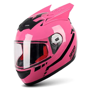 Casque tout-terrain ABS léger et élégant en forme de chat pour homme et femme, certifié DOT, avec haut-parleur intégré - Product Image 1