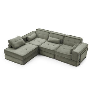 <span class=keywords><strong>โซฟา</strong></span>ผ้าทรงตัวแอลแบบโมดูลาร์สไตล์วาบิซาบิ <span class=keywords><strong>มือ</strong></span><span class=keywords><strong>สอง</strong></span> บีบอัดสุญญากาศ แบบสามที่นั่ง ทรงบล็อกเต้าหู้ ถอดซักได้ - Product Image 3