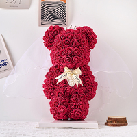 OEM 2025 Konservierte Echte Seifen-Schaumrose 35cm LED Blumenwandkunst Quadratische Box Chinesisches Neujahr Weihnachten Abschluss Muttertag