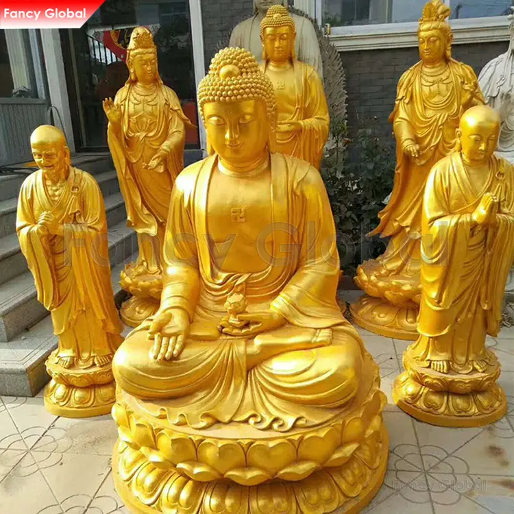 FANCY alta qualidade Custom Bronze Buddha estátua escultura para a decoração do jardim ao ar livre