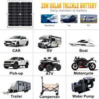 AISmartlink 25W18V, Dispositivo Solar Fotovoltaico Antirrobo para Vehículos y Embarcaciones, Panel Solar + Controlador, Batería, Soporte en Forma de U