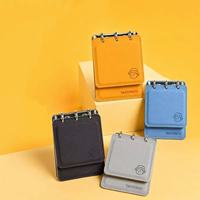 Vente en gros de carnets de notes portables personnalisés, carnet A7 à couverture rigide avec couverture en cuir PU, journal personnalisé avec logo